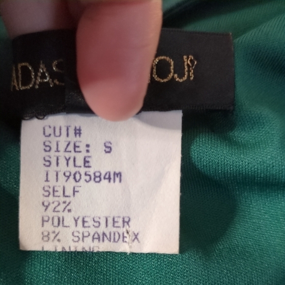 Tadashi Shoji Vintage Emerald Green Beaded Embellished Cocktail Bodycon Dress Sm - Picture 5 of 7